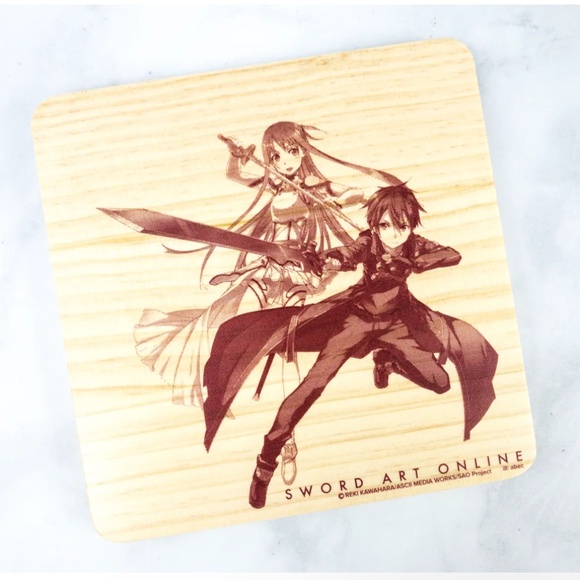 Sword Art Online Cutting  Board, cutting board that features Kirito and Asuna - Picture 1 of 7
